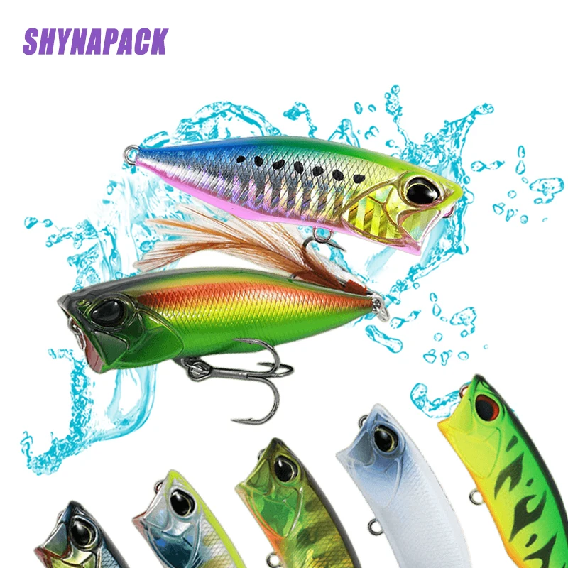 Mini Popper Hard bait Topwater 6.4cm 9g Fishing Lure Artificial Wobblers Plastic Pesca Fishing Tackle with 10# Feather Hooks
Mini Popper Hard bait Topwater 6.4cm 9g Fishing Lure Artificial Wobblers Plastic Pesca Fishing Tackle with 10# Feather Hooks