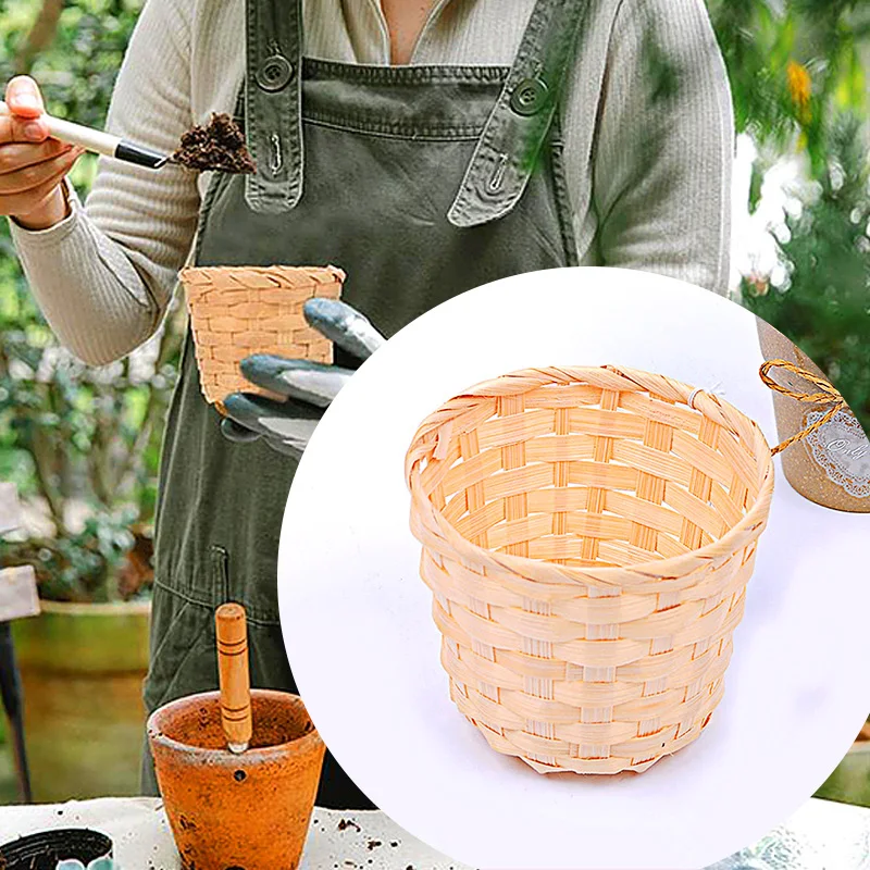 10pcs Storage Woven Baskets Bamboo Portable Fruit Arrangement Storage Desktop Handwoven Basket Gifts
10pcs Storage Woven Baskets Bamboo Portable Fruit Arrangement Storage Desktop Handwoven Basket Gifts