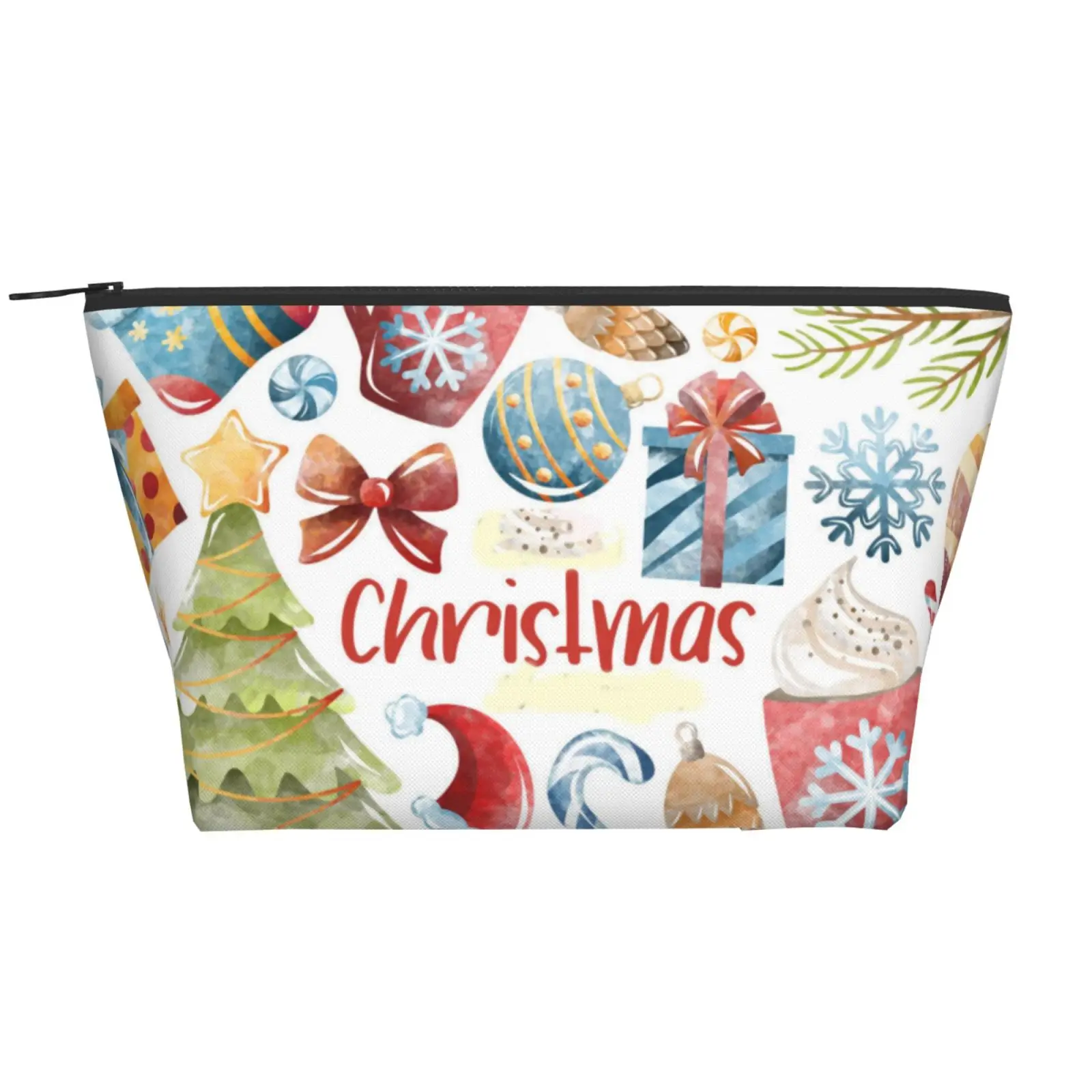Present Christmas Cosmetic Bag Trapezoid Daily Storage Bag Polyester Holiday Ziplock Bag Side Bag for Ladies Folding Stocked
Present Christmas Cosmetic Bag Trapezoid Daily Storage Bag Polyester Holiday Ziplock Bag Side Bag for Ladies Folding Stocked
