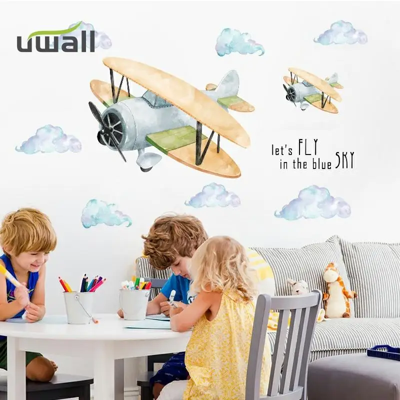 Creative Kids Room Cartoon Airplane Wall Stickers Home Bedroom Wall Decor Baby Room Self-Adhesive Stickers Room Decoration
Creative Kids Room Cartoon Airplane Wall Stickers Home Bedroom Wall Decor Baby Room Self-Adhesive Stickers Room Decoration