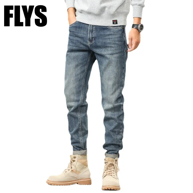 Hight Quality New Autumn Winter Men's Blue Straight-leg Jeans Business Casual Cotton Stretch Denim Pants
Hight Quality New Autumn Winter Men's Blue Straight-leg Jeans Business Casual Cotton Stretch Denim Pants