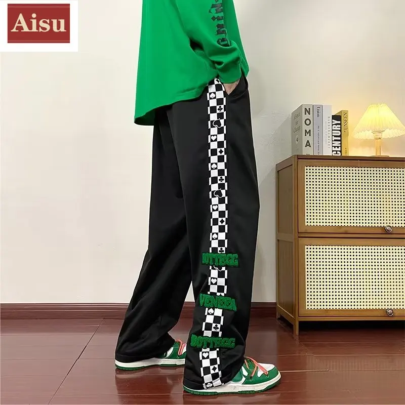 Vintage Men's Wide Leg Pants Casual Large Size Checkerboard printed Patchwork Male Trousers Hip Hop Streetwear black white Pants
Vintage Men's Wide Leg Pants Casual Large Size Checkerboard printed Patchwork Male Trousers Hip Hop Streetwear black white Pants