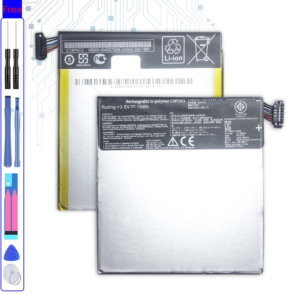 Bateria 3950mAh C11P1303 Battery For Asus Google Nexus 7" 7 II 2 2nd Gen 2013 ME571 ME57K ME57KL K009 K008 High Quality Battery 
Bateria 3950mAh C11P1303 Battery For Asus Google Nexus 7" 7 II 2 2nd Gen 2013 ME571 ME57K ME57KL K009 K008 High Quality Battery
