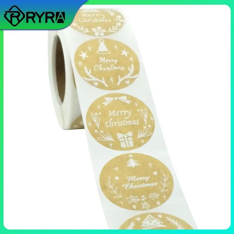 

Kraft Paper 1.5 Inch Christmas Theme Seal Labels Stickers For DIY Gift Baking Package Envelope Stationery Decoration New