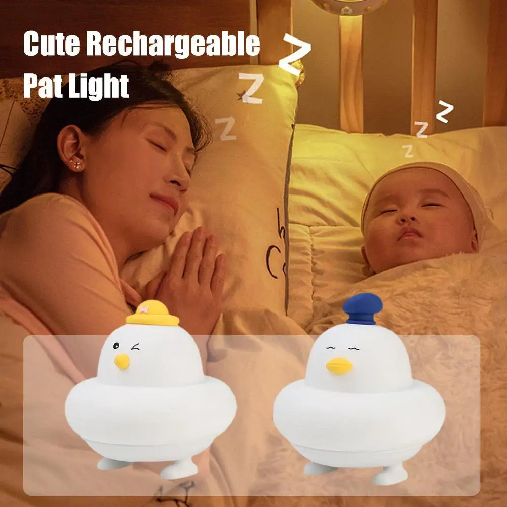 Новый милый силиконовый ночсветильник с мягким датчиком, светодиодная Ночная лампа в виде утки для детей, декоративная детская спальня B6O9
Новый милый силиконовый ночсветильник с мягким датчиком, светодиодная Ночная лампа в виде утки для детей, декоративная детская спальня B6O9
