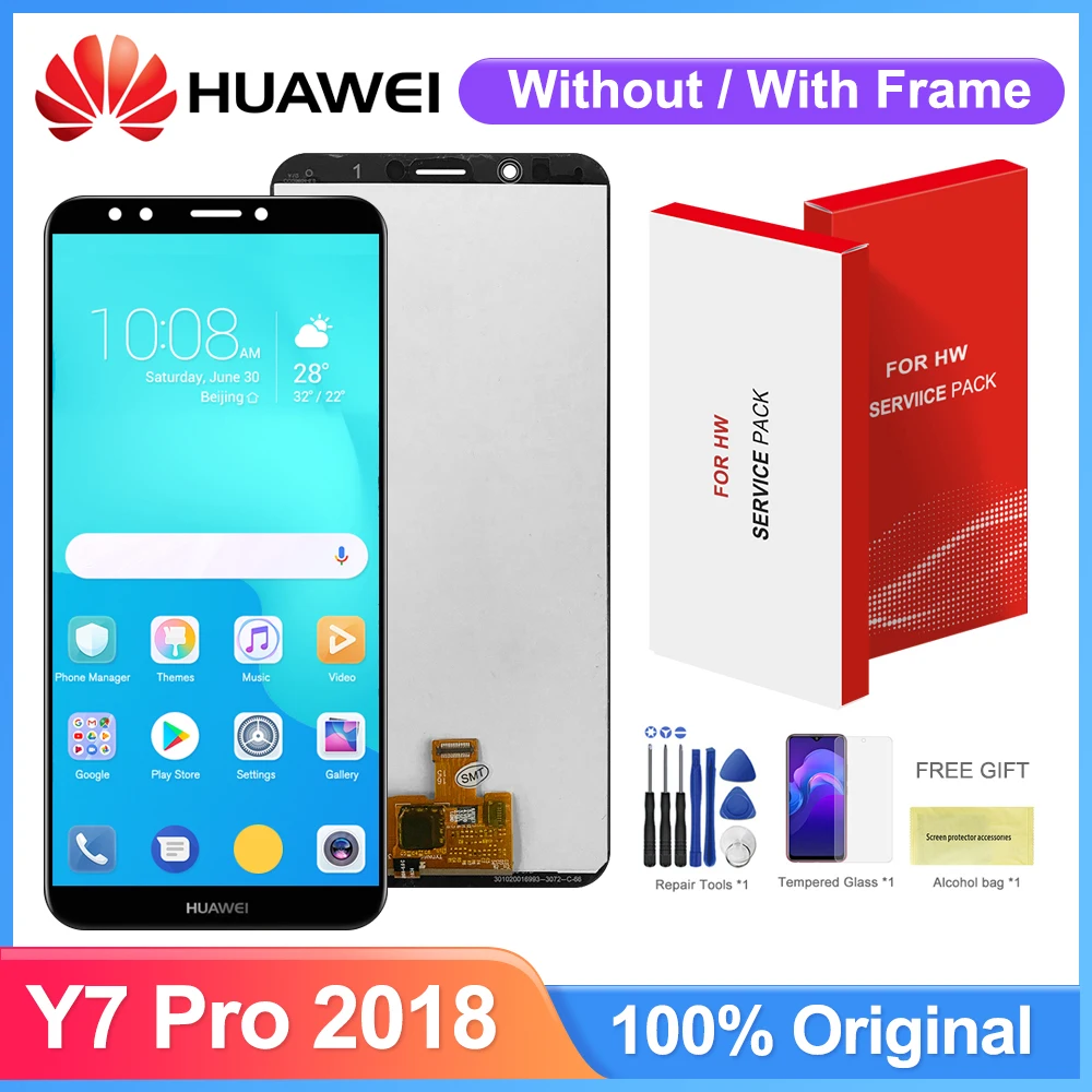 

5,99 ''Оригинальный дисплей для Huawei Y7 2018/ Y7 Pro 2018/ Y7 Prime 2018 ЖК-дисплей сенсорный экран дигитайзер с заменой рамки