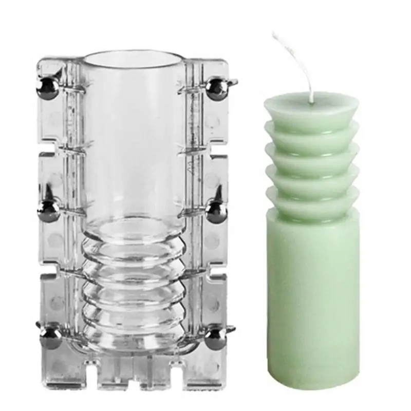 

Five Layer Roman Column Aesthetic Molds Candle Molds Cylinder Shape Bubble Candle Molds For Soap Making PC Mold For Baking