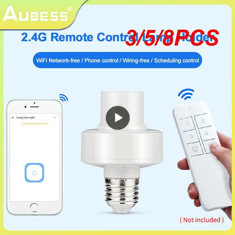 3/5/8PCS Pc Smart Light Socket App Control Light Bulb Holder Remote Control Wireless Led Lamp Holder Base Smart Device White
3/5/8PCS Pc Smart Light Socket App Control Light Bulb Holder Remote Control Wireless Led Lamp Holder Base Smart Device White