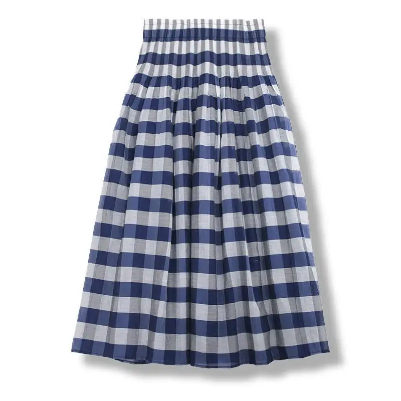 2023 Spring Summer High Waist Slim Contrast Color Plaid Korean Casual Simple Loose Women A-line Long Skirt Tide Free Shipping
2023 Spring Summer High Waist Slim Contrast Color Plaid Korean Casual Simple Loose Women A-line Long Skirt Tide Free Shipping