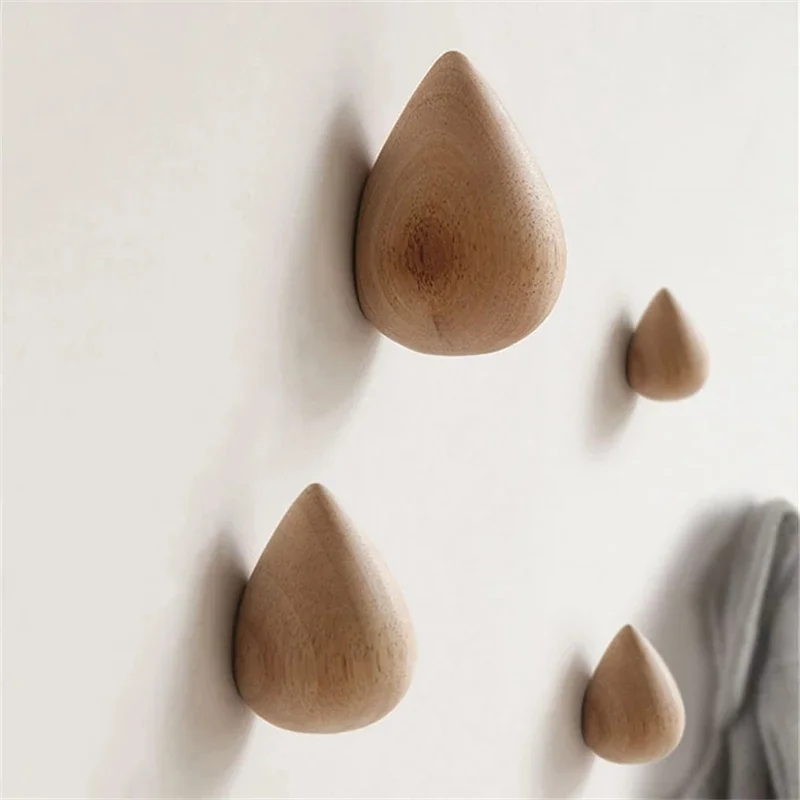 Water Drop Wall Mounted Coat Hook Natural Wood Clothes Hanger Decorative Key Holder Hat Scarf Handbag Storage Hanger Home Rack
Water Drop Wall Mounted Coat Hook Natural Wood Clothes Hanger Decorative Key Holder Hat Scarf Handbag Storage Hanger Home Rack
