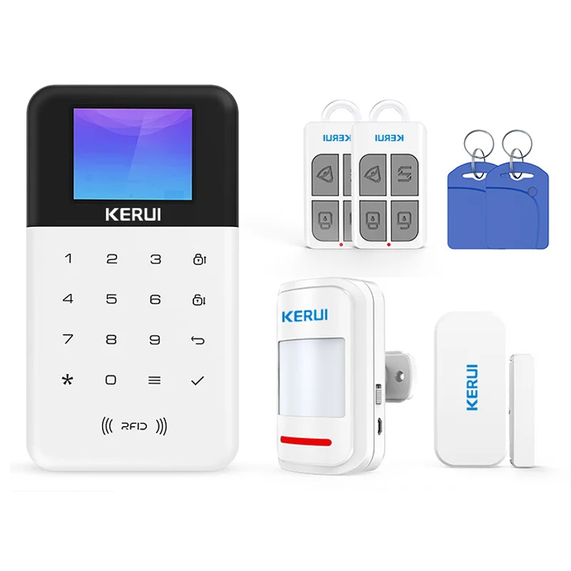 Kerui home security systems TUYA security system with pir motion sensor remote control 110db for home
Kerui home security systems TUYA security system with pir motion sensor remote control 110db for home