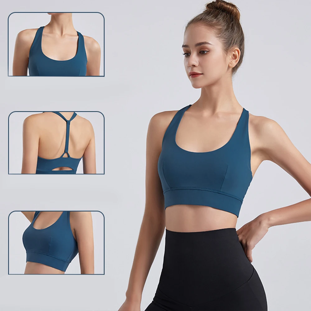 New Yoga Bra T-shaped Beautiful Back Running Shockproof Gathered Fitness Bra Gym Push Up Sports Underwear Outdoor Jogging Vest
New Yoga Bra T-shaped Beautiful Back Running Shockproof Gathered Fitness Bra Gym Push Up Sports Underwear Outdoor Jogging Vest