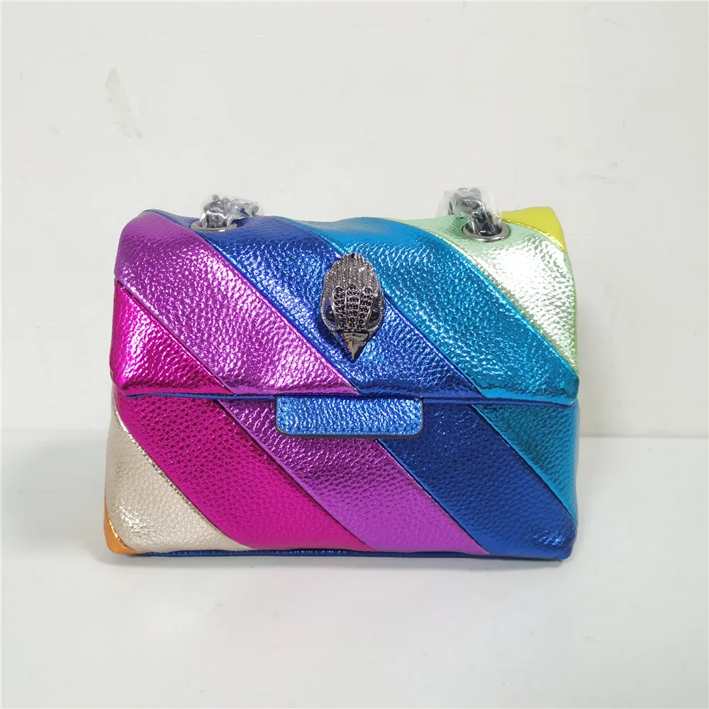 Fashion Luxury Rainbow Handbag Eagle Icon Metal Logo On Front Flap New Colorful Metallic Jointing Cross Body Bag
Fashion Luxury Rainbow Handbag Eagle Icon Metal Logo On Front Flap New Colorful Metallic Jointing Cross Body Bag