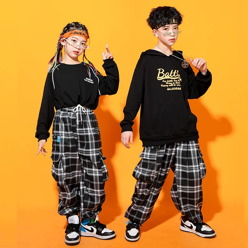 Толстовки для мальчиков и девочек в стиле хип-хоп, клетчатые джоггеры, короткий топ, комплекты одежды для детей, уличная одежда, свитшот, Детские джазовые костюмы
Толстовки для мальчиков и девочек в стиле хип-хоп, клетчатые джоггеры, короткий топ, комплекты одежды для детей, уличная одежда, свитшот, Детские джазовые костюмы