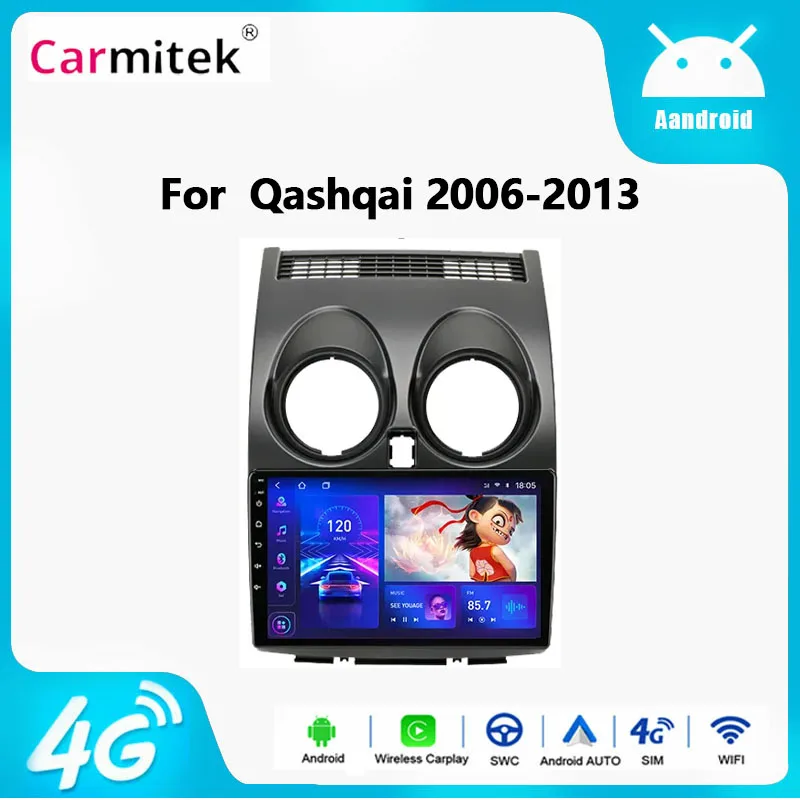 Carmitek AI Voice Wireless CarPlay Android Auto Radio for Nissan Qashqai J10 2006 2007 2008-2013 4G Car Multimedia GPS 2din
Carmitek AI Voice Wireless CarPlay Android Auto Radio for Nissan Qashqai J10 2006 2007 2008-2013 4G Car Multimedia GPS 2din