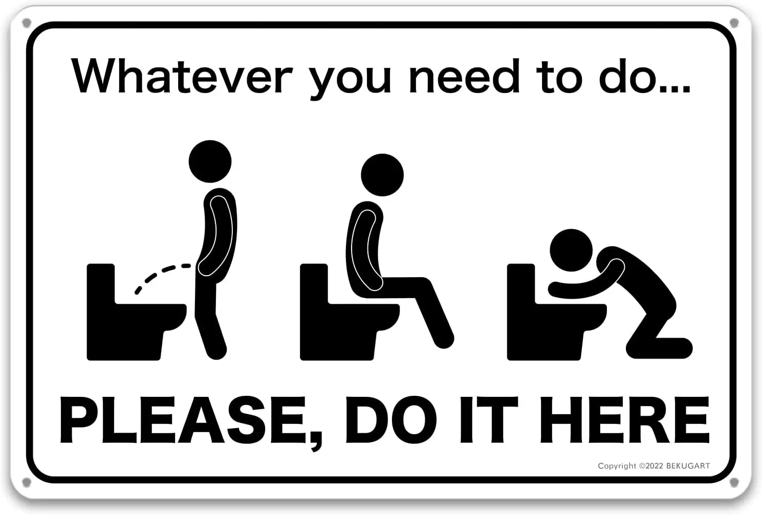 Забавный Декор Для Ванной Комнаты - Алюминиевая Металлическая Табличка С Юмористической Надписью «Что Делать...» Пожалуйста
Забавный Декор Для Ванной Комнаты - Алюминиевая Металлическая Табличка С Юмористической Надписью «Что Делать...» Пожалуйста