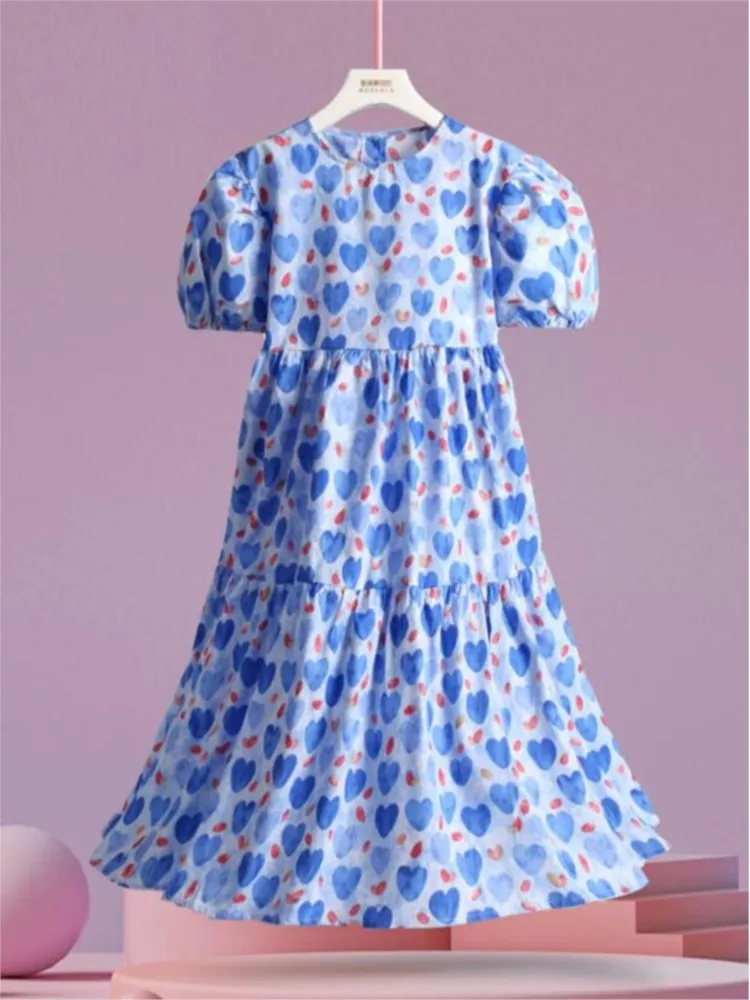 Summer Women's Dress 4-grain Wooden Buckle Lotus Leaf Long Dress Plus Size O-neck Puff Sleeve Dress Holiday Party Maxi dress
Summer Women's Dress 4-grain Wooden Buckle Lotus Leaf Long Dress Plus Size O-neck Puff Sleeve Dress Holiday Party Maxi dress