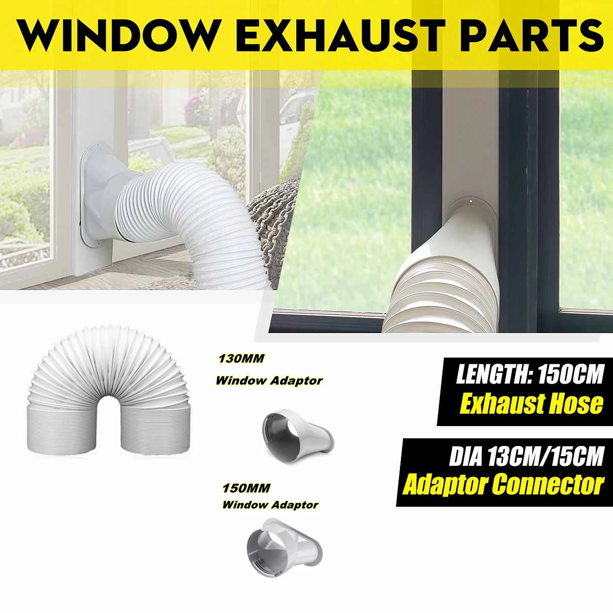 130/150MM Window Adaptor Air Outlet Exhaust Vent Pipe Hose Portable Air Conditioner Accessories
130/150MM Window Adaptor Air Outlet Exhaust Vent Pipe Hose Portable Air Conditioner Accessories