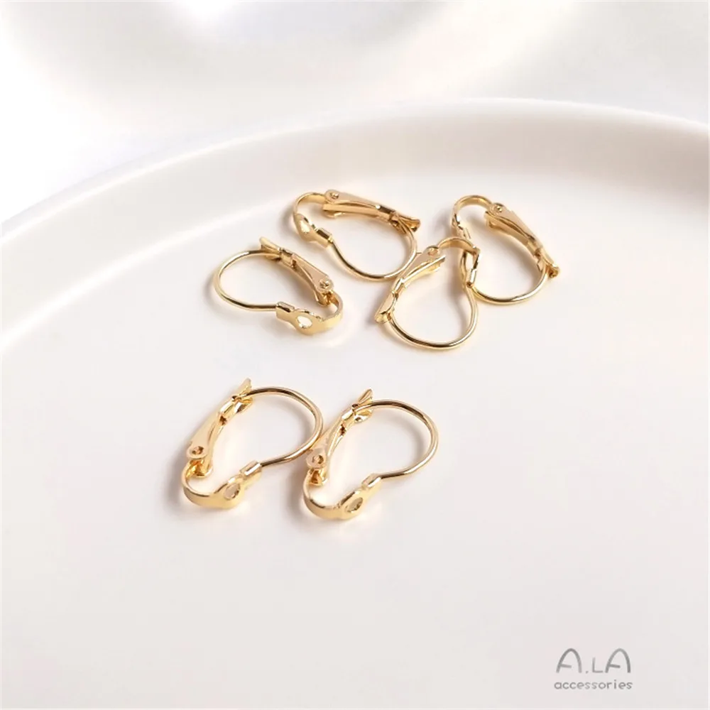 14K Gold Filled Plated French earring hook spring ear hook DIY with eardrop hand made earring accessories
14K Gold Filled Plated French earring hook spring ear hook DIY with eardrop hand made earring accessories