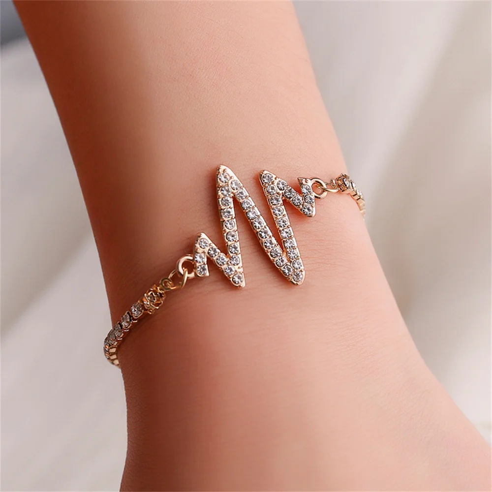 

Rhinestone Flash Bracelet for Women Korean Fashion Lightning Charm Zircon Bracelet DIY Jewelry Gifts for Bestfriend Girl 2023