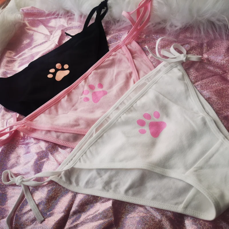 Женские хлопковые трусики-стринги, сексуальное нижнее белье для косплея с розовыми кошачьими лапками, бесшовные трусики, Симпатичные труси...
Женские хлопковые трусики-стринги, сексуальное нижнее белье для косплея с розовыми кошачьими лапками, бесшовные трусики, Симпатичные труси...