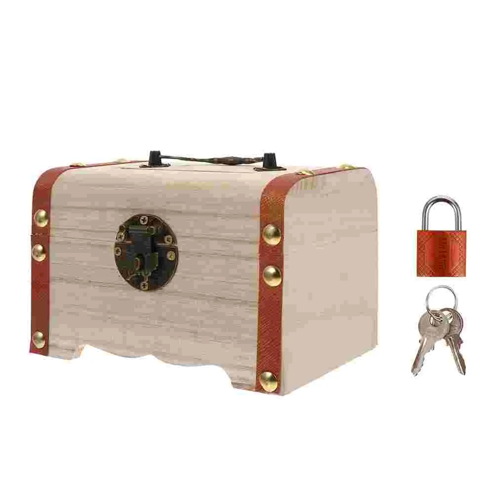 Wooden Coin Case Money Saving Bank Locking Jewelry Box Saver Decorative Treasure Jar
Wooden Coin Case Money Saving Bank Locking Jewelry Box Saver Decorative Treasure Jar