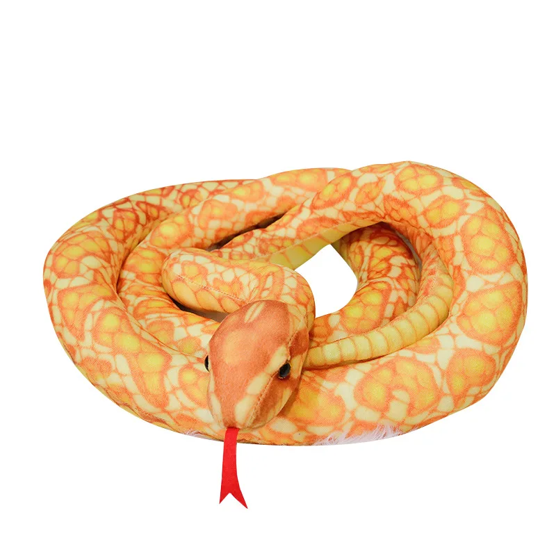110CM Simulated Python Doll Plush Toy Giant Boa Long Snake Stuffed Snake Plush Red Yellow Blue Green Creative Decor Gift
110CM Simulated Python Doll Plush Toy Giant Boa Long Snake Stuffed Snake Plush Red Yellow Blue Green Creative Decor Gift