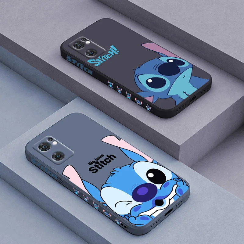 

Cute Stitch Anime Cartoon Phone Case For Huawei Honor 60 SE 50 30S 20 20E 10X 10i 9X 9C 9S 8A Liquid Left Rope Funda Cover Soft