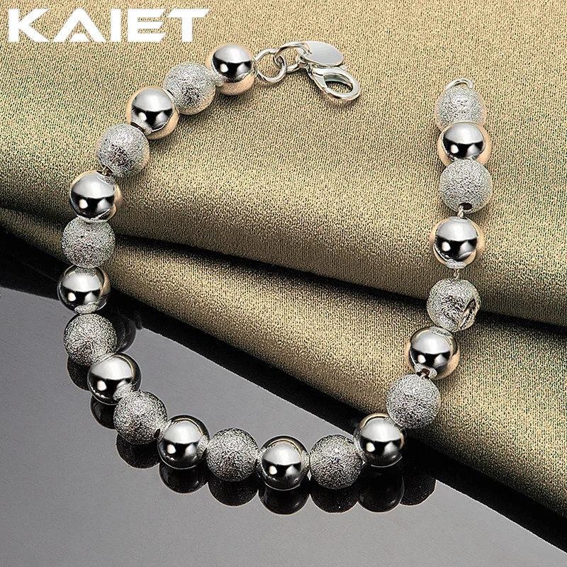 KAIET Silver Color Smooth Matte Beaded Bracelet Jewelry For Women Wedding Party Fashion Accessories
KAIET Silver Color Smooth Matte Beaded Bracelet Jewelry For Women Wedding Party Fashion Accessories