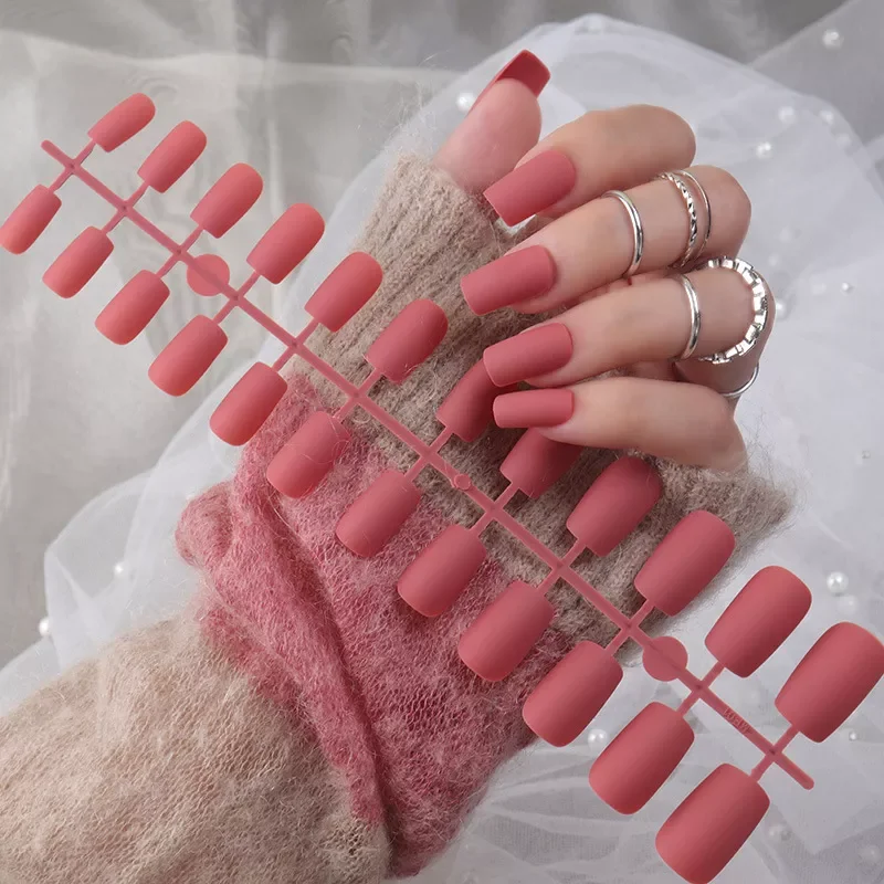 Matte False Nails 24PCS Square Head Frosted Press Glue On Fake Nail Tips Ballet Detachable Full Cover Artificial Fingernails
Matte False Nails 24PCS Square Head Frosted Press Glue On Fake Nail Tips Ballet Detachable Full Cover Artificial Fingernails
