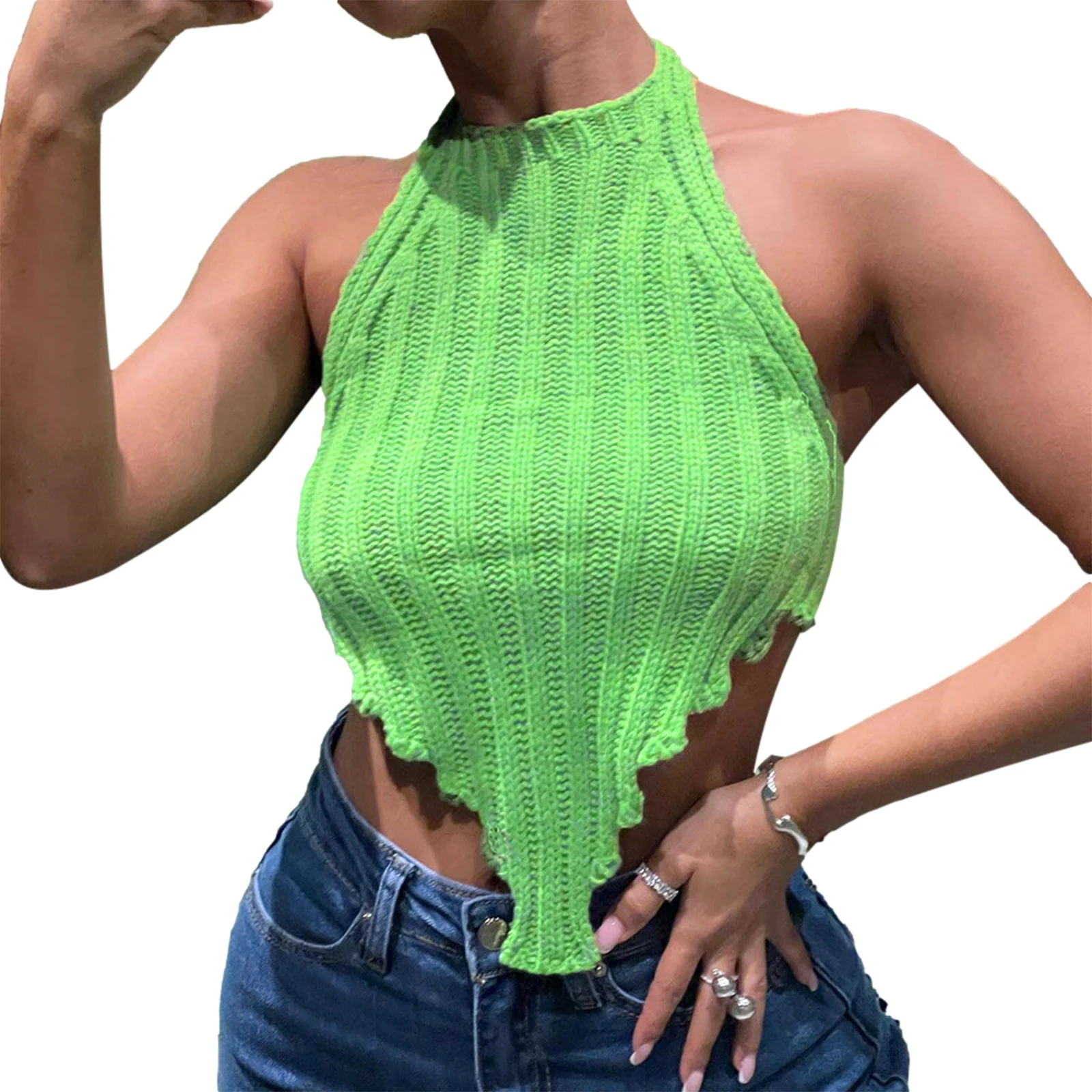 Женская Трикотажная майка с лямкой на шее, однотонная эластичная Облегающая майка с открытой спиной и асимметричным подолом, лето
Женская Трикотажная майка с лямкой на шее, однотонная эластичная Облегающая майка с открытой спиной и асимметричным подолом, лето