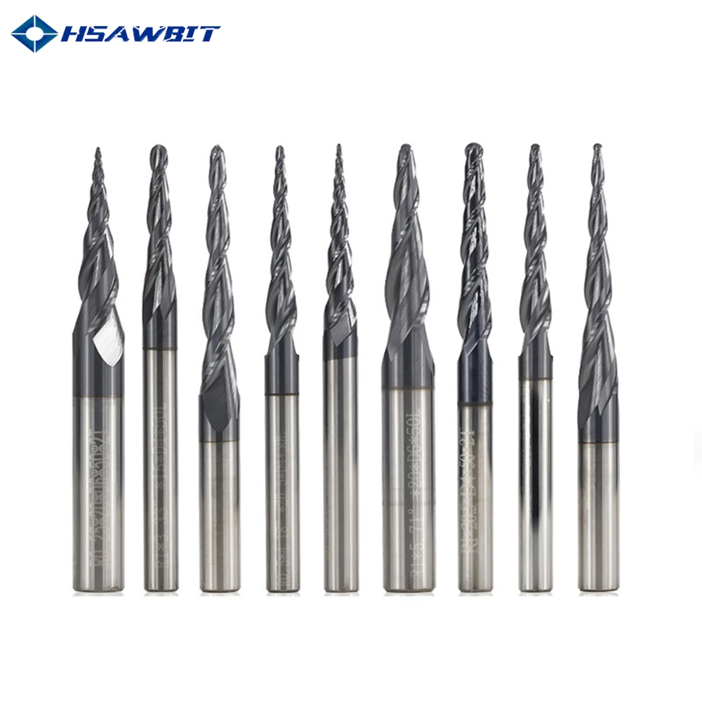 1pc Tungsten Solid Carbide Tapered Ball Nose End Mill Router Bits Cnc Taper Ball Nose Endmill For Wood Metal Milling Cutter
1pc Tungsten Solid Carbide Tapered Ball Nose End Mill Router Bits Cnc Taper Ball Nose Endmill For Wood Metal Milling Cutter