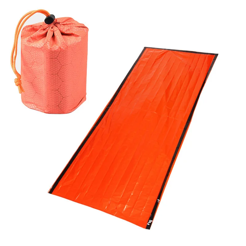 

Emergency Sleeping Bag PE Aluminium Film Lightweight Portable Cold Proof Thermal Camping Mat Blanket Climbing Safety Accessories