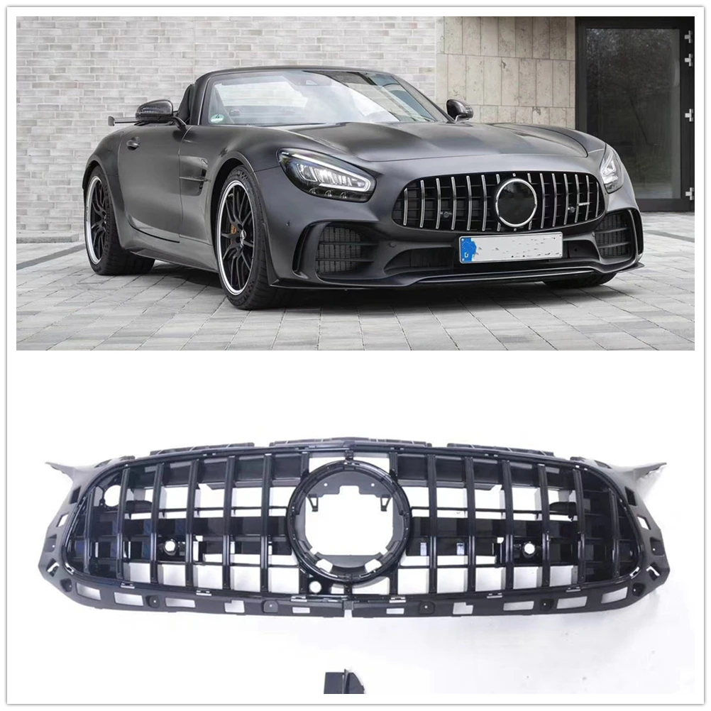 

Front Grille For Mercedes Benz AMG GT Coupe C190 R190 2018-2020 2 Door Coupe Black Car Upper Bumper Hood Mesh Grid Racing Grills