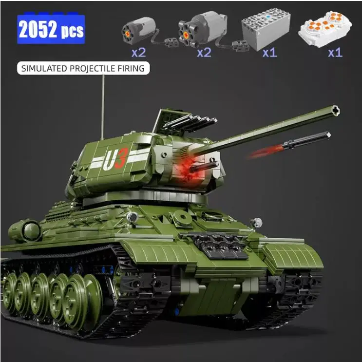 Soviet Military Battle Tank Remoto Control T72 Panzer T34 M1A2 Car Model Building Blocks Kit WW2 Army Vehicle Soldier Toys Gifts
Soviet Military Battle Tank Remoto Control T72 Panzer T34 M1A2 Car Model Building Blocks Kit WW2 Army Vehicle Soldier Toys Gifts