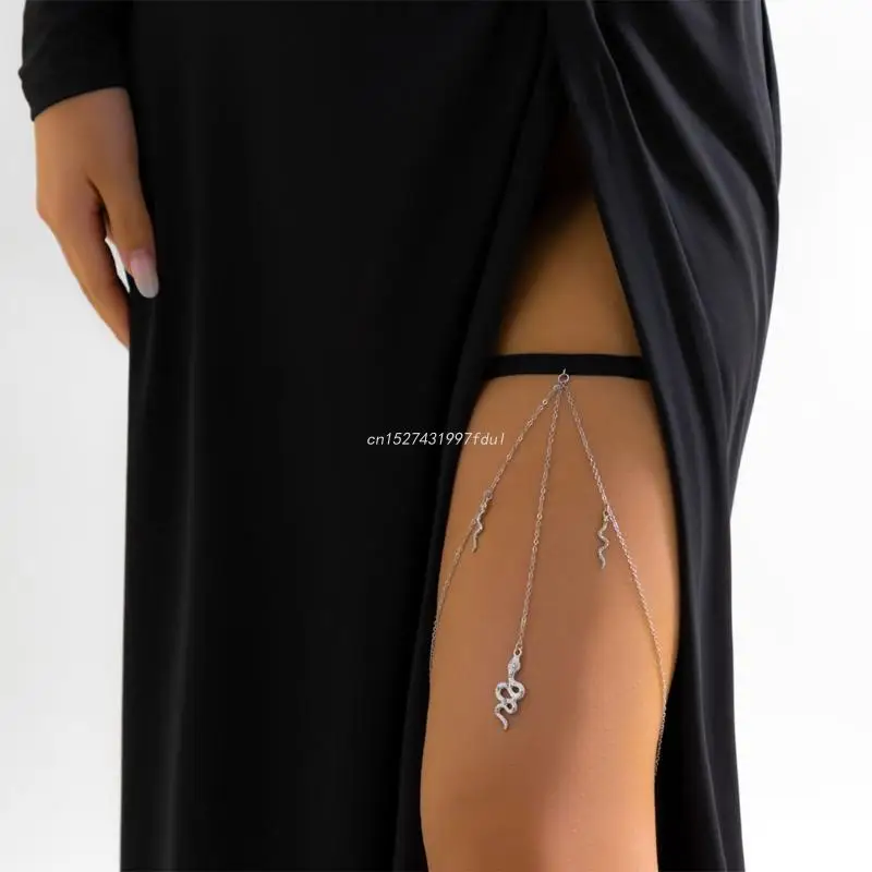 Delicate Snake Shape Tassel Leg Chain Woman Punk Thigh Chain Nightclub Jewelry Halloween Cosplay Seaside Party Jewelry
Delicate Snake Shape Tassel Leg Chain Woman Punk Thigh Chain Nightclub Jewelry Halloween Cosplay Seaside Party Jewelry