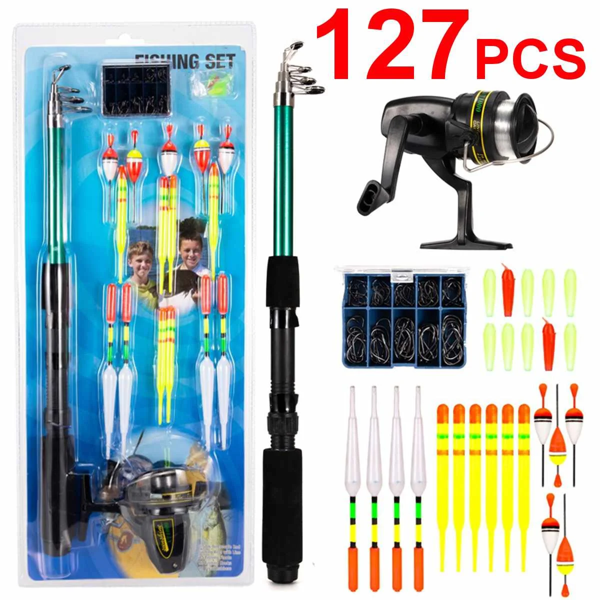 Spinning Fishing Rod Combo 1.6m Carbon Fiber Spinning Rod and 3.3:1 High Speed Spinning Telescopic Fishing Reel Fishing Kit
Spinning Fishing Rod Combo 1.6m Carbon Fiber Spinning Rod and 3.3:1 High Speed Spinning Telescopic Fishing Reel Fishing Kit