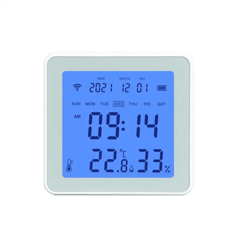 Tuya WiFi / ZigBee Temperature And Humidity Sensor Tuya Digital Display Indoor Household Time Temperature And Humidity Meter
Tuya WiFi / ZigBee Temperature And Humidity Sensor Tuya Digital Display Indoor Household Time Temperature And Humidity Meter