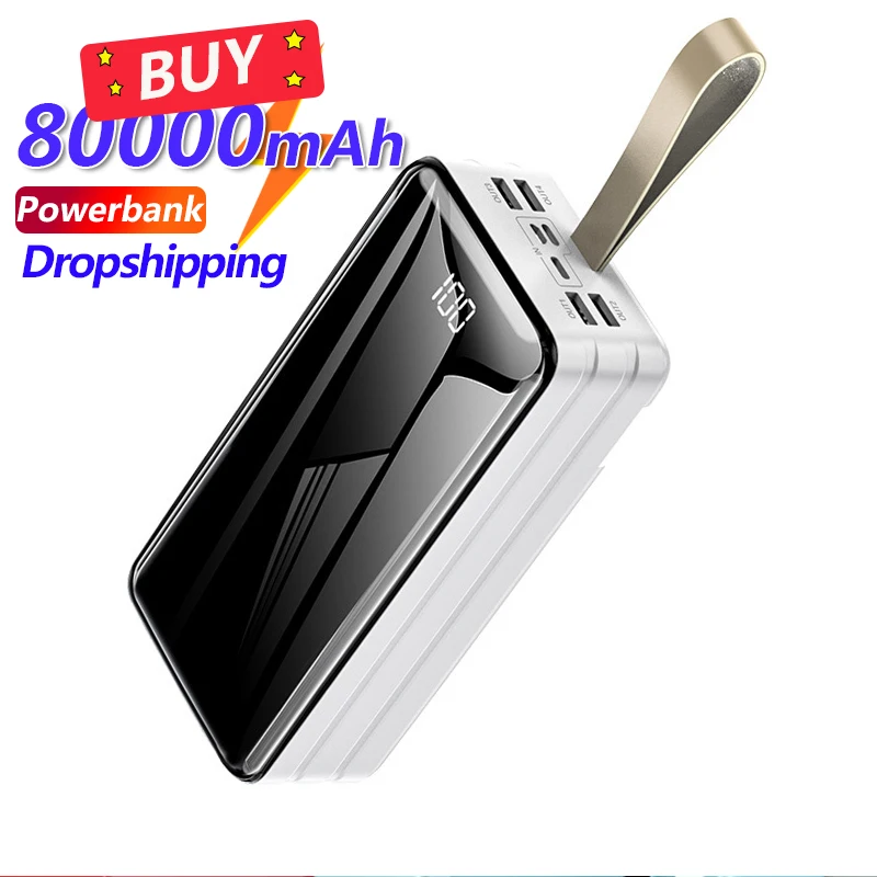 80000mAh Mobile Power Bank Large Capacity with LED 4 USB Port Charger Portable Outdoor Hiking Power Supply for Iphone Xiaomi
80000mAh Mobile Power Bank Large Capacity with LED 4 USB Port Charger Portable Outdoor Hiking Power Supply for Iphone Xiaomi