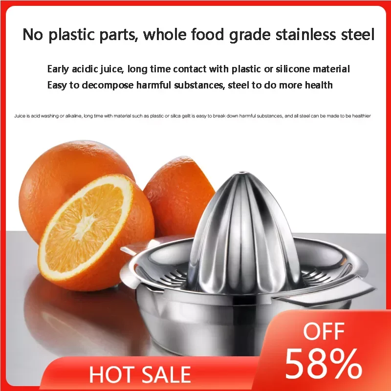 Lemon Orange Manual Fruit Juicer 304 Stainless Steel Kitchen Accessories Tools Citrus 100% Raw Hand Pressed Juice Maker
Lemon Orange Manual Fruit Juicer 304 Stainless Steel Kitchen Accessories Tools Citrus 100% Raw Hand Pressed Juice Maker