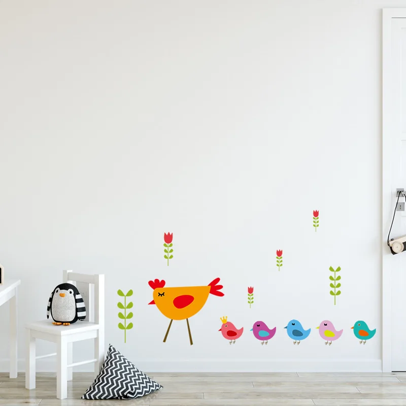 Chicken mother with chick Wall Sticker kids baby rooms home decoration Mural Decals nursery cartoon animals stickers wallpaper
Chicken mother with chick Wall Sticker kids baby rooms home decoration Mural Decals nursery cartoon animals stickers wallpaper