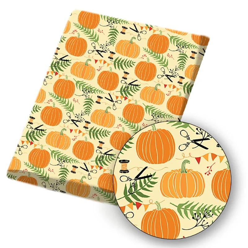 Polyester Cotton Fabric Pumpkin Maple Leaf Printed Cloth Sheet Home Textile Patches DIY Dress Supplies Handmade Bag 45*150cm 1pc
Polyester Cotton Fabric Pumpkin Maple Leaf Printed Cloth Sheet Home Textile Patches DIY Dress Supplies Handmade Bag 45*150cm 1pc