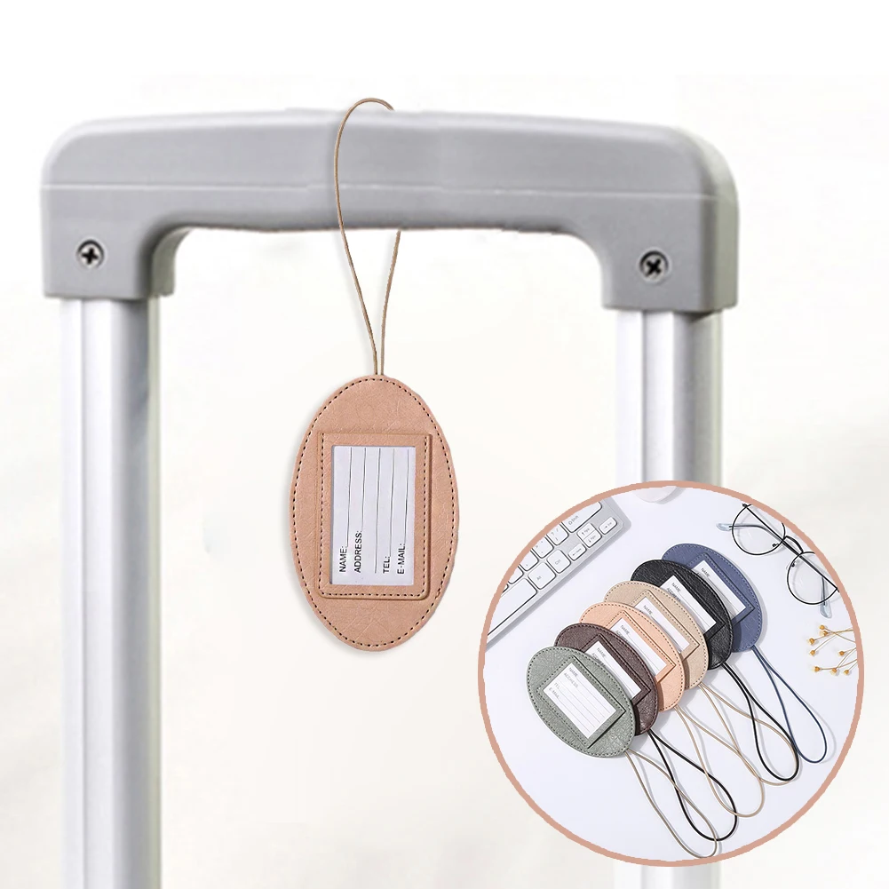 Luggage Tag Leather Bus Card Case Travel Luggage Label Suitcase Luggage Tags Checked Boarding Portable ID Address Card
Luggage Tag Leather Bus Card Case Travel Luggage Label Suitcase Luggage Tags Checked Boarding Portable ID Address Card