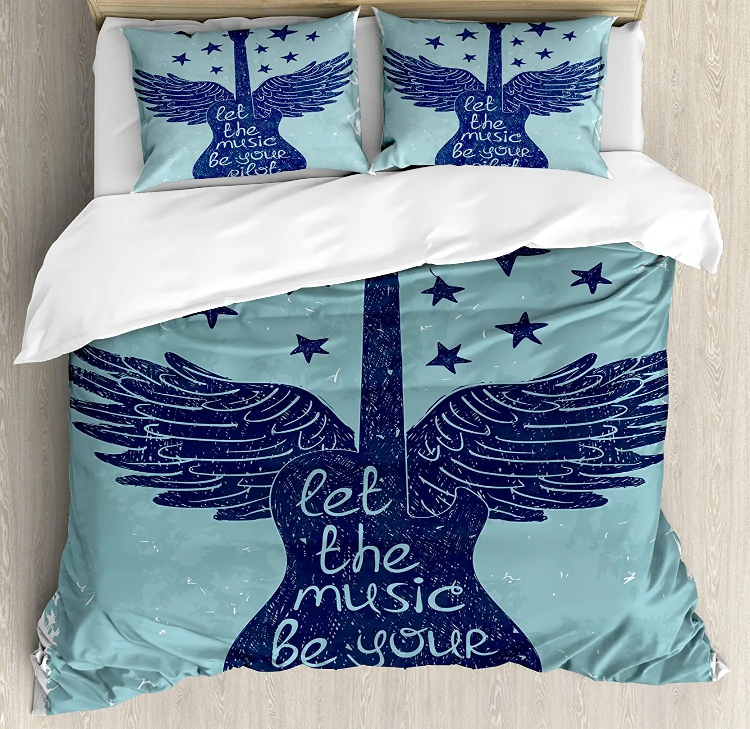 Music Bedding Set "Let the Music Be Your Pilot" Quote Winge 3pcs Duvet Cover Set Bed Set Quilt Cover Pillow Case Comforter Cover
Music Bedding Set "Let the Music Be Your Pilot" Quote Winge 3pcs Duvet Cover Set Bed Set Quilt Cover Pillow Case Comforter Cover