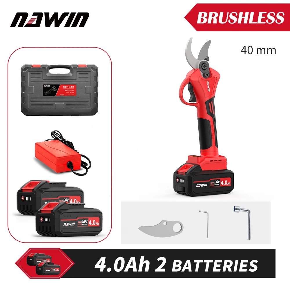 NAWIN 20 В беспроводные бесщеточные 40 мм электрические секаторы DIY домашний сад уличная обрезка с электрическим дисплеем
NAWIN 20 В беспроводные бесщеточные 40 мм электрические секаторы DIY домашний сад уличная обрезка с электрическим дисплеем