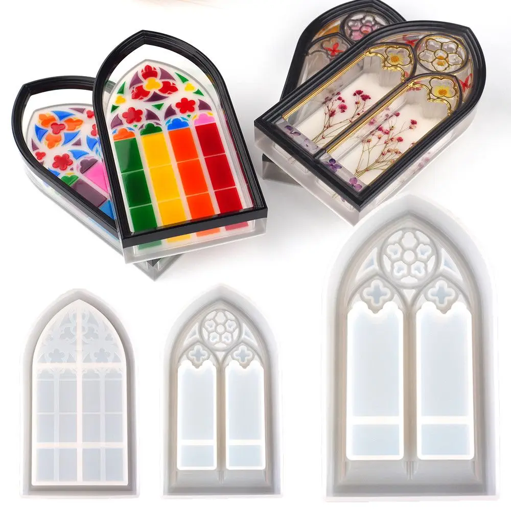 Gift Hand Made Tools Making Props Window shaped Storage Box Molds Epoxy Resin Silicone Casting Mould Willow Church 
Gift Hand Made Tools Making Props Window shaped Storage Box Molds Epoxy Resin Silicone Casting Mould Willow Church