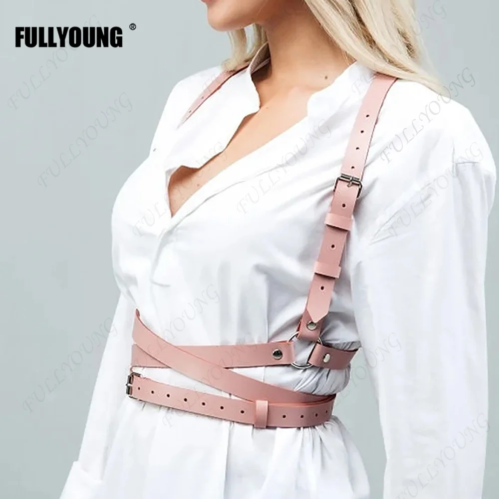Sexy Pink Faux Leather Body Harness Garter Belt Goth Women Bondage Erotic Lingerie Chest Harness Waist Belt Gothic Clothing
Sexy Pink Faux Leather Body Harness Garter Belt Goth Women Bondage Erotic Lingerie Chest Harness Waist Belt Gothic Clothing