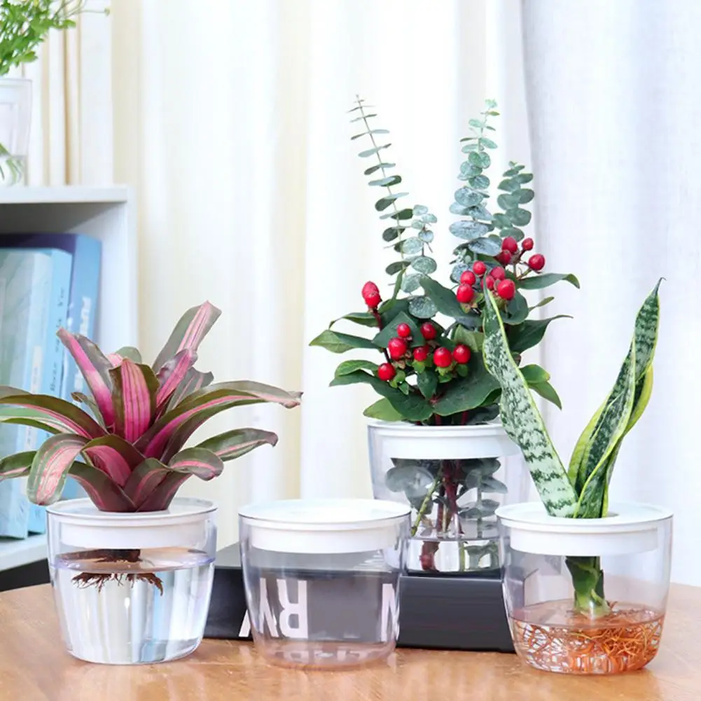 Easy-care Flowerpot Decorative Hydroponic Plant Pot Transparent Leakproof Self Watering Garden Planter for Window Plants Enhance
Easy-care Flowerpot Decorative Hydroponic Plant Pot Transparent Leakproof Self Watering Garden Planter for Window Plants Enhance