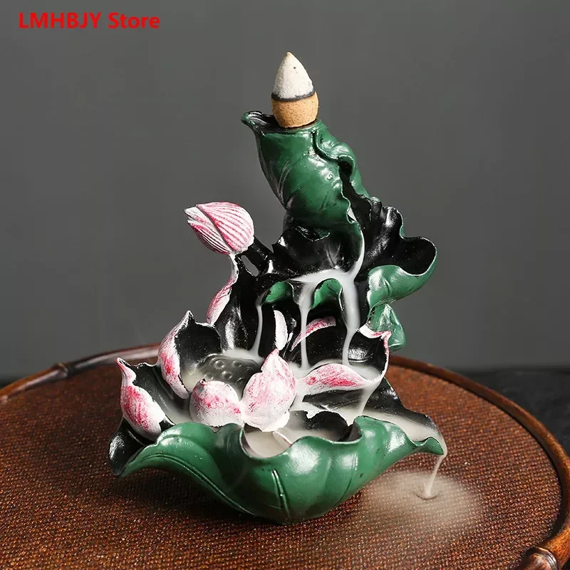 Resin Reverse Flow Sandalwood Burner Home Furnishings Creative Retro Lotus Tea Ceremony Ornamental Aromatherapy Burner
Resin Reverse Flow Sandalwood Burner Home Furnishings Creative Retro Lotus Tea Ceremony Ornamental Aromatherapy Burner