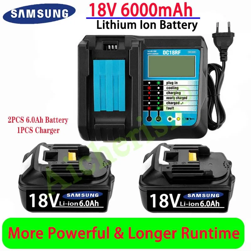 Новинка от бренда aicheriya, Makita 18 в, 6000 мАч, 8 Ач, BL1840, BL1850, BL1830, BL1860, LXT400 для ручной дрели, бензопилы, литиевая батарея
Новинка от бренда aicheriya, Makita 18 в, 6000 мАч, 8 Ач, BL1840, BL1850, BL1830, BL1860, LXT400 для ручной дрели, бензопилы, литиевая батарея